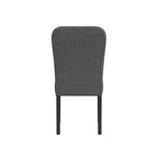 Chaise de salle à manger Parsons en tissu tressé noir, lot de 2