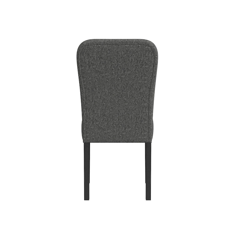 Chaise de salle à manger Parsons en tissu tressé noir, lot de 2