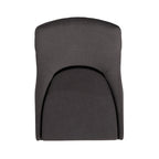 Chaise de salle à manger avec dossier tonneau chêne foncé / gris / bleu / rouge, lot de 2