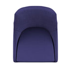 Chaise de salle à manger avec dossier tonneau chêne foncé / gris / bleu / rouge, lot de 2