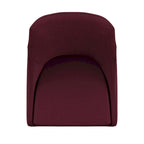 Chaise de salle à manger avec dossier tonneau chêne foncé / gris / bleu / rouge, lot de 2