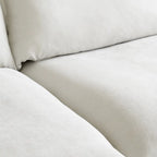Canapé sectionnel 4 pièces en velours beige/blanc/noir