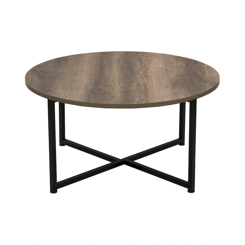 Table basse ronde stratifiée Ashwood / Chêne noir / Chêne côtier / Ardoise / Noyer / Blanche, simple