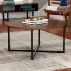 Table basse ronde stratifiée Ashwood / Chêne noir / Chêne côtier / Ardoise / Noyer / Blanche, simple