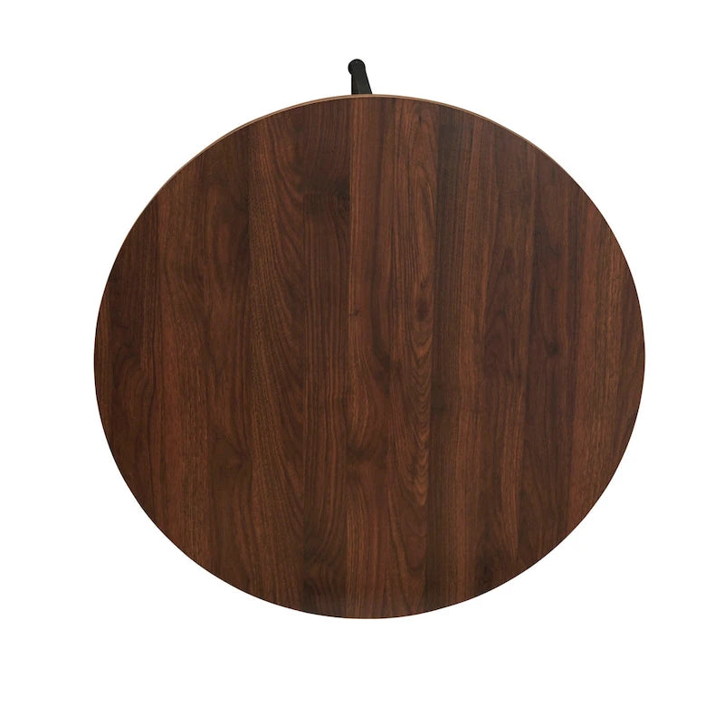 Table basse ronde stratifiée Ashwood / Chêne noir / Chêne côtier / Ardoise / Noyer / Blanche, simple