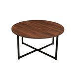 Table basse ronde stratifiée Ashwood / Chêne noir / Chêne côtier / Ardoise / Noyer / Blanche, simple