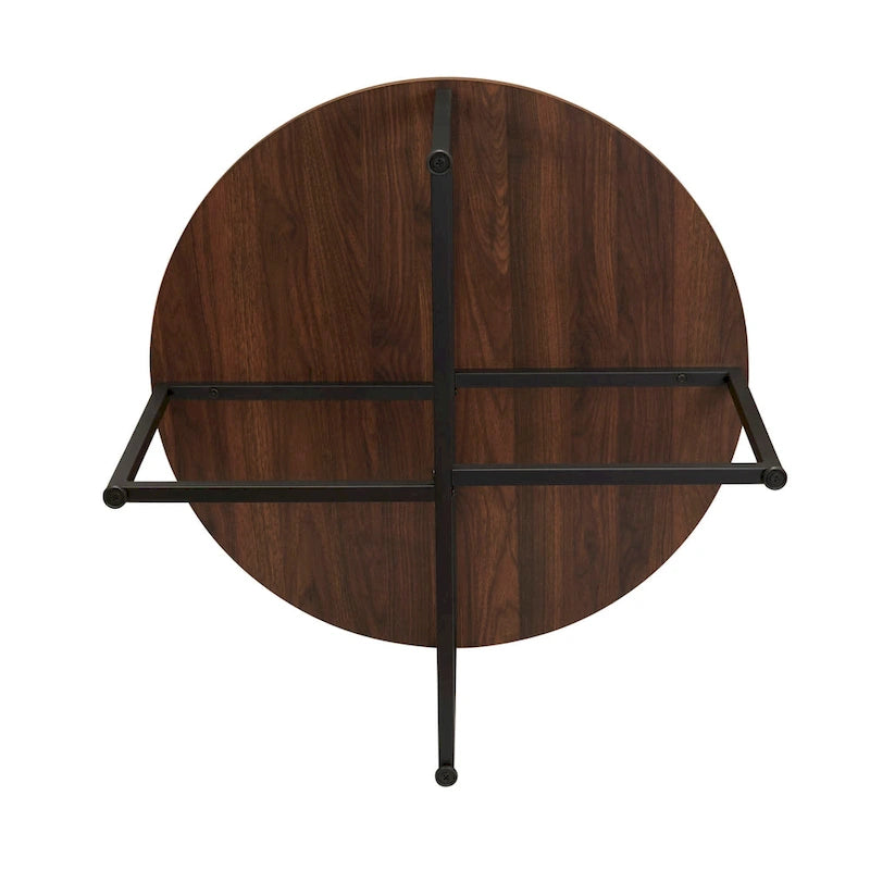 Table basse ronde stratifiée Ashwood / Chêne noir / Chêne côtier / Ardoise / Noyer / Blanche, simple