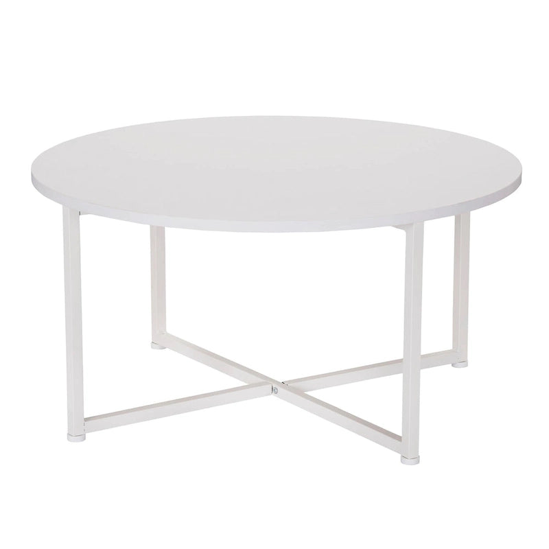 Table basse ronde stratifiée Ashwood / Chêne noir / Chêne côtier / Ardoise / Noyer / Blanche, simple