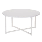 Table basse ronde stratifiée Ashwood / Chêne noir / Chêne côtier / Ardoise / Noyer / Blanche, simple