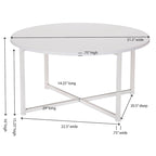 Table basse ronde stratifiée Ashwood / Chêne noir / Chêne côtier / Ardoise / Noyer / Blanche, simple