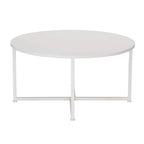 Table basse ronde stratifiée Ashwood / Chêne noir / Chêne côtier / Ardoise / Noyer / Blanche, simple