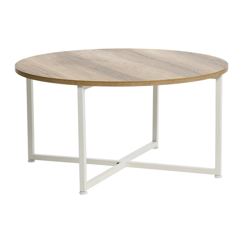 Table basse ronde stratifiée Ashwood / Chêne noir / Chêne côtier / Ardoise / Noyer / Blanche, simple