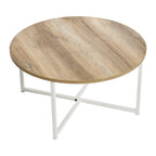 Table basse ronde stratifiée Ashwood / Chêne noir / Chêne côtier / Ardoise / Noyer / Blanche, simple
