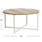Table basse ronde stratifiée Ashwood / Chêne noir / Chêne côtier / Ardoise / Noyer / Blanche, simple
