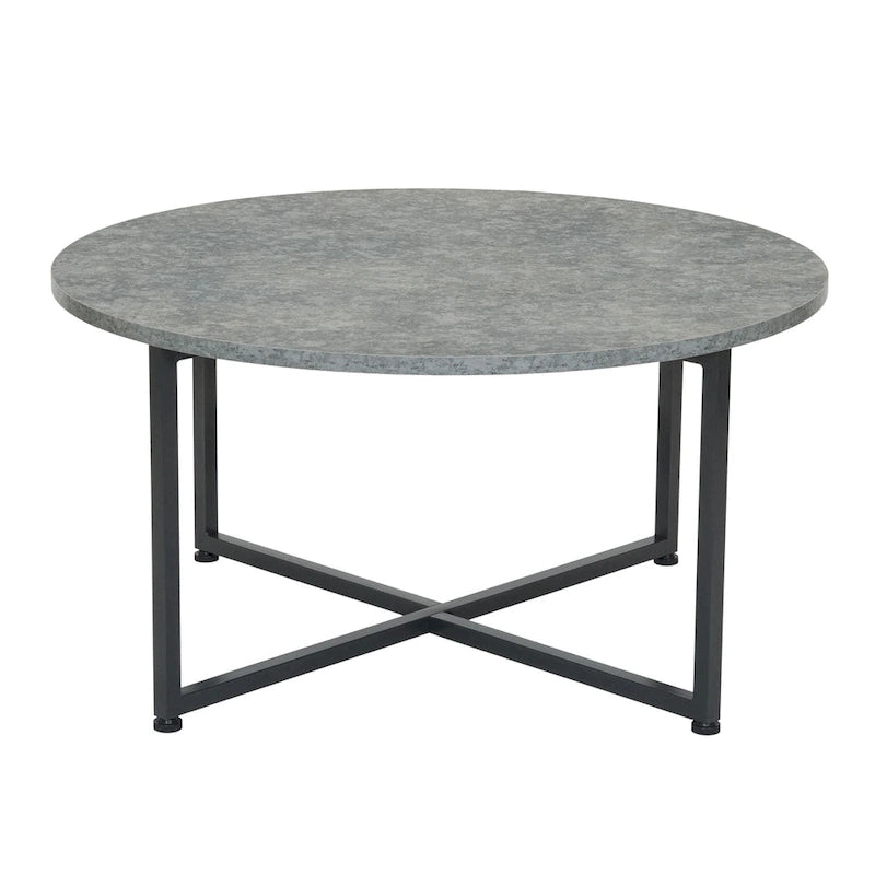 Table basse ronde stratifiée Ashwood / Chêne noir / Chêne côtier / Ardoise / Noyer / Blanche, simple