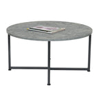 Table basse ronde stratifiée Ashwood / Chêne noir / Chêne côtier / Ardoise / Noyer / Blanche, simple