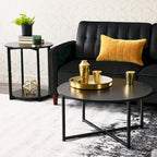 Table basse ronde stratifiée Ashwood / Chêne noir / Chêne côtier / Ardoise / Noyer / Blanche, simple