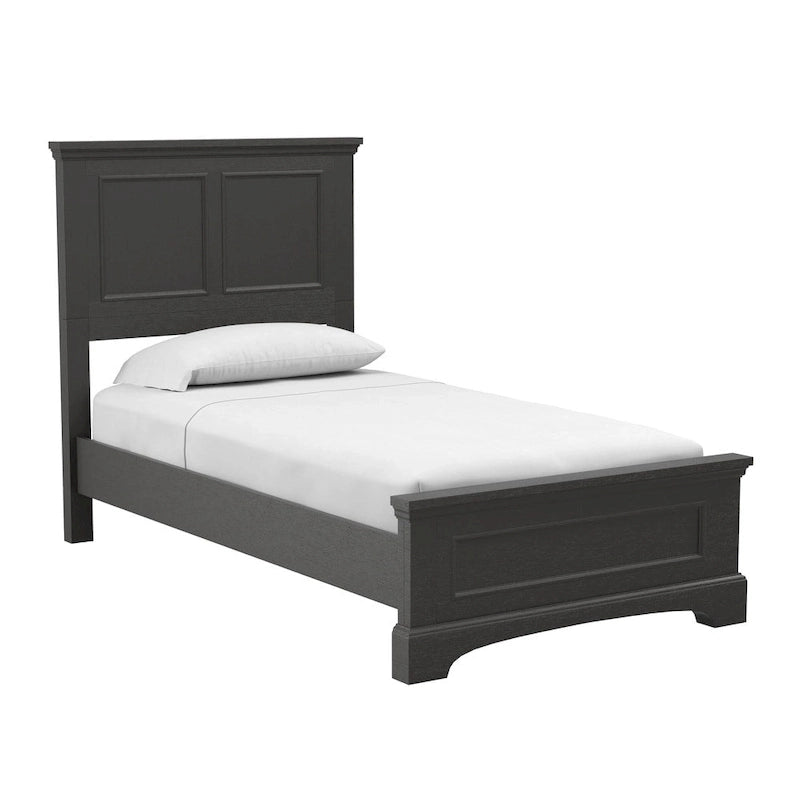 Ensemble de lit rustique à panneaux noirs – Lit simple / Queen / King, 1–2 personnes