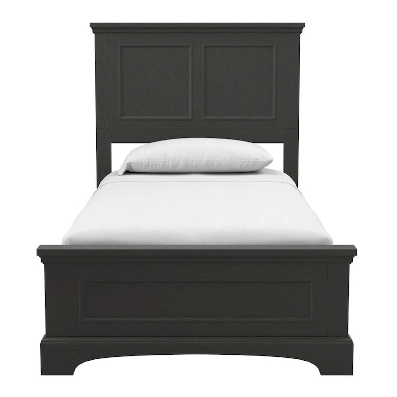 Ensemble de lit rustique à panneaux noirs – Lit simple / Queen / King, 1–2 personnes