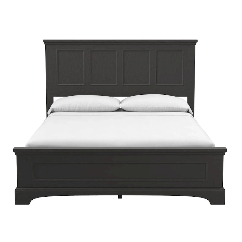 Ensemble de lit rustique à panneaux noirs – Lit simple / Queen / King, 1–2 personnes