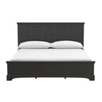 Ensemble de lit rustique à panneaux noirs – Lit simple / Queen / King, 1–2 personnes