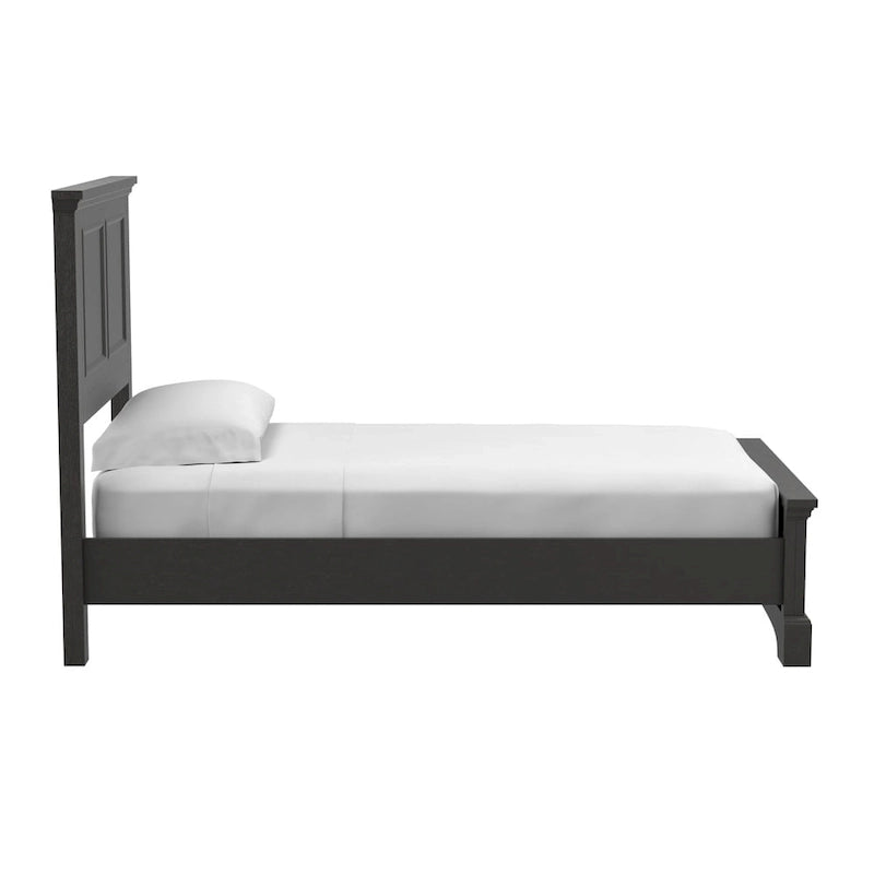 Ensemble de lit rustique à panneaux noirs – Lit simple / Queen / King, 1–2 personnes
