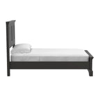 Ensemble de lit rustique à panneaux noirs – Lit simple / Queen / King, 1–2 personnes