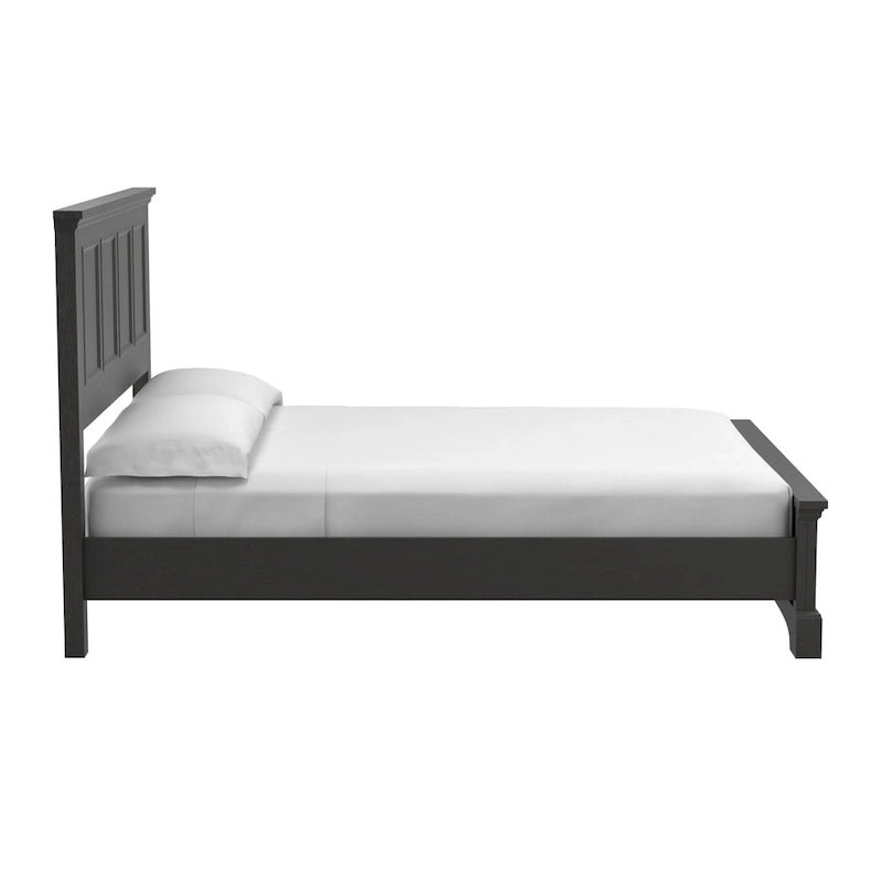 Ensemble de lit rustique à panneaux noirs – Lit simple / Queen / King, 1–2 personnes