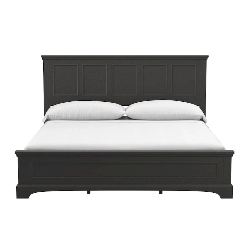 Ensemble de lit rustique à panneaux noirs – Lit simple / Queen / King, 1–2 personnes