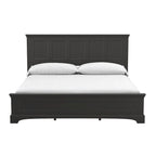 Ensemble de lit rustique à panneaux noirs – Lit simple / Queen / King, 1–2 personnes