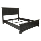 Ensemble de lit rustique à panneaux noirs – Lit simple / Queen / King, 1–2 personnes