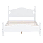 Cadre de lit plateforme rétro en bois noir/blanc – Grand lit 1 personne