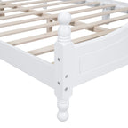 Cadre de lit plateforme rétro en bois noir/blanc – Grand lit 1 personne