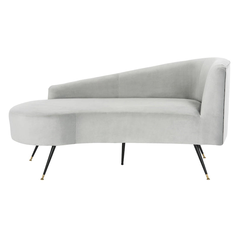 Banquette 2 places rétro chic en velours noir et doré