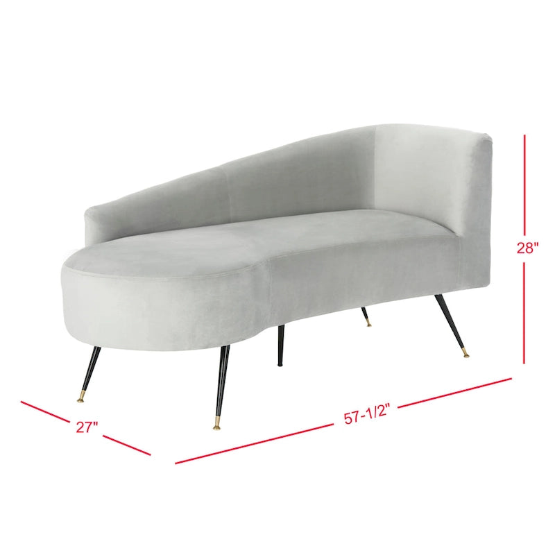 Banquette 2 places rétro chic en velours noir et doré