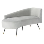 Banquette 2 places rétro chic en velours noir et doré
