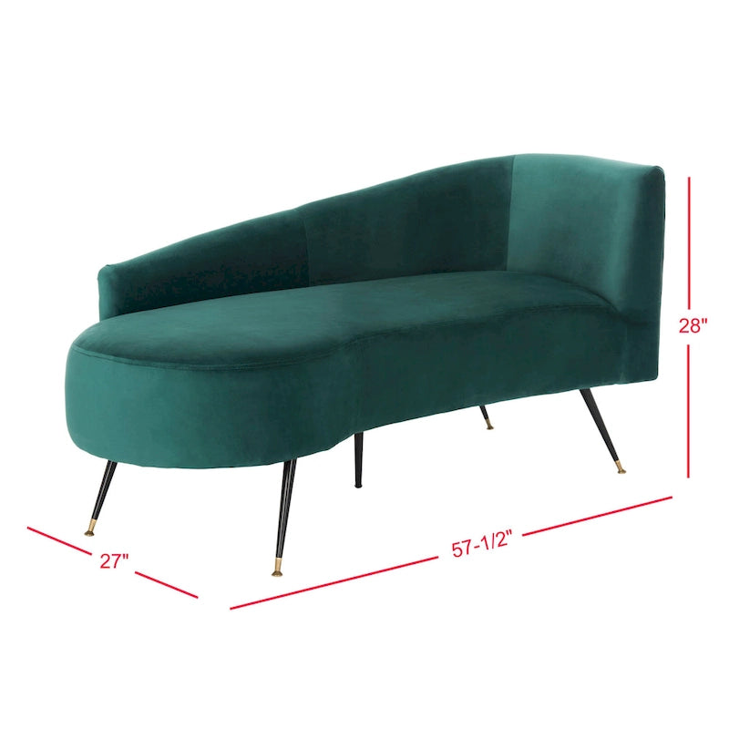Banquette 2 places rétro chic en velours noir et doré