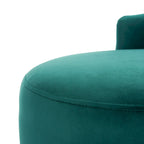 Banquette 2 places rétro chic en velours noir et doré