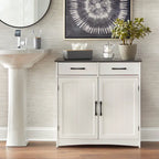 Meuble de sol à double porte blanc et gris anthracite, utilisation par 1 personne