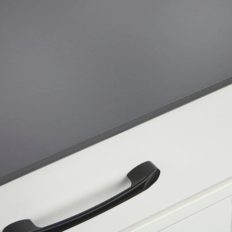 Meuble de sol à double porte blanc et gris anthracite, utilisation par 1 personne