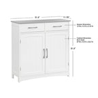 Meuble de sol à double porte blanc et gris anthracite, utilisation par 1 personne