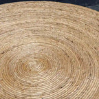 Table basse ronde en fibres naturelles, 1 pièce