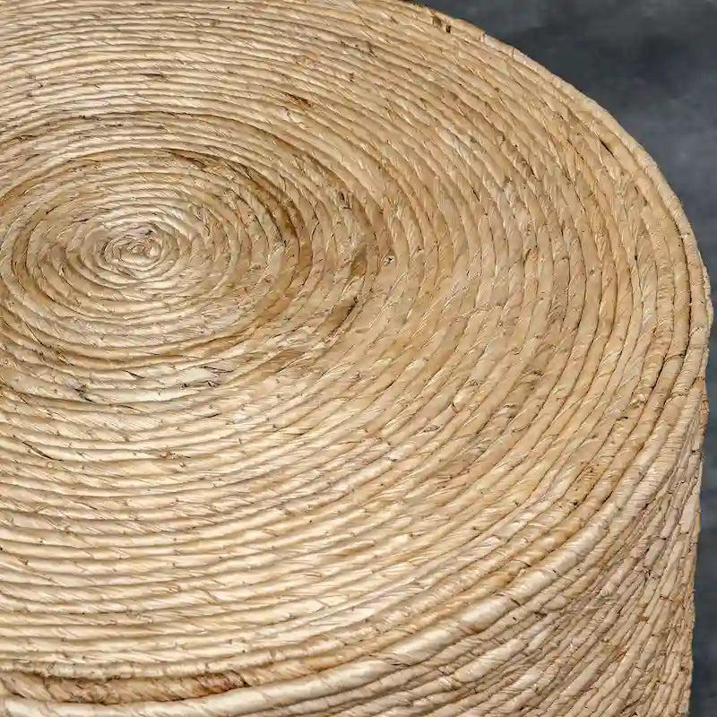Table basse ronde en fibres naturelles, 1 pièce