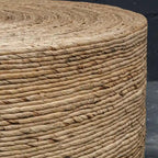 Table basse ronde en fibres naturelles, 1 pièce