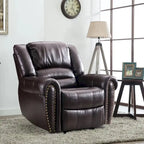 Fauteuil inclinable manuel rembourré – Café / Rouge / Chocolat / Fumé / Brun rouge / Brun noisette – Individuel