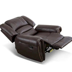 Fauteuil inclinable manuel rembourré – Café / Rouge / Chocolat / Fumé / Brun rouge / Brun noisette – Individuel