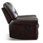 Fauteuil inclinable manuel rembourré – Café / Rouge / Chocolat / Fumé / Brun rouge / Brun noisette – Individuel