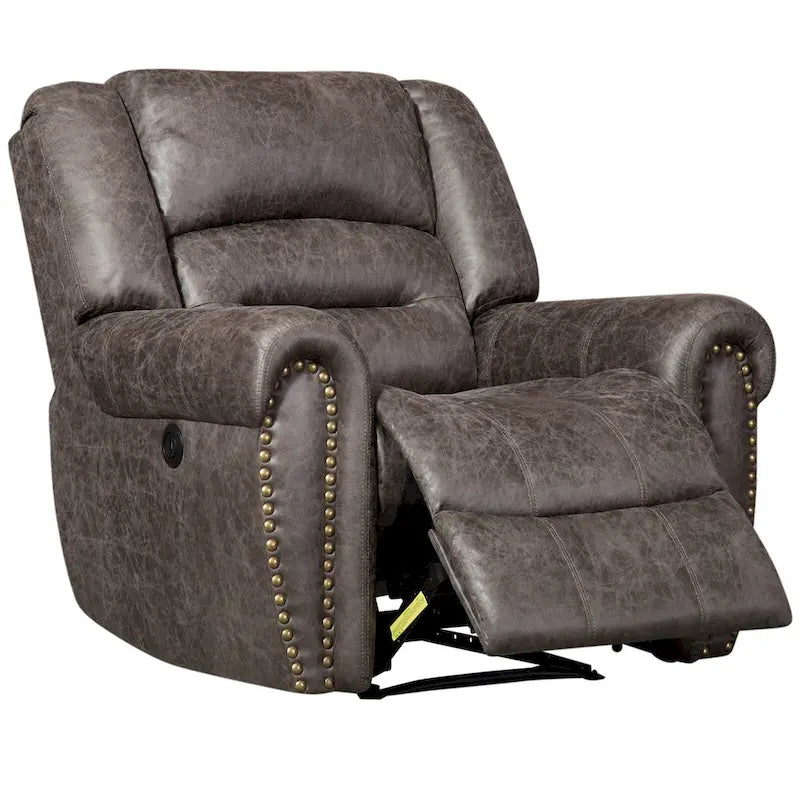 Fauteuil inclinable manuel rembourré – Café / Rouge / Chocolat / Fumé / Brun rouge / Brun noisette – Individuel