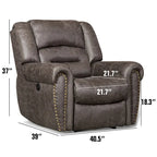 Fauteuil inclinable manuel rembourré – Café / Rouge / Chocolat / Fumé / Brun rouge / Brun noisette – Individuel