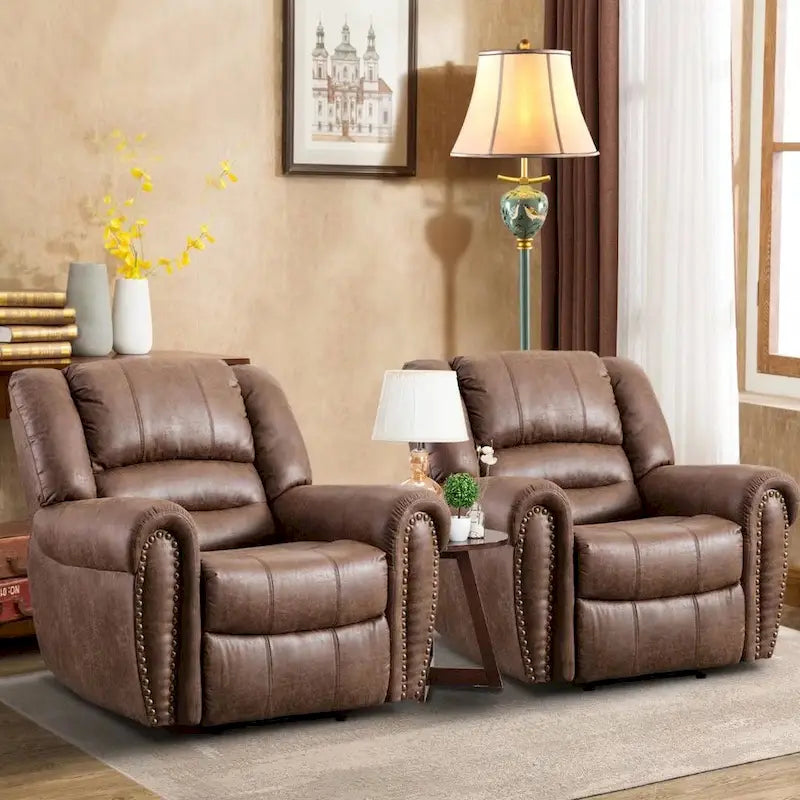 Fauteuil inclinable manuel rembourré – Café / Rouge / Chocolat / Fumé / Brun rouge / Brun noisette – Individuel